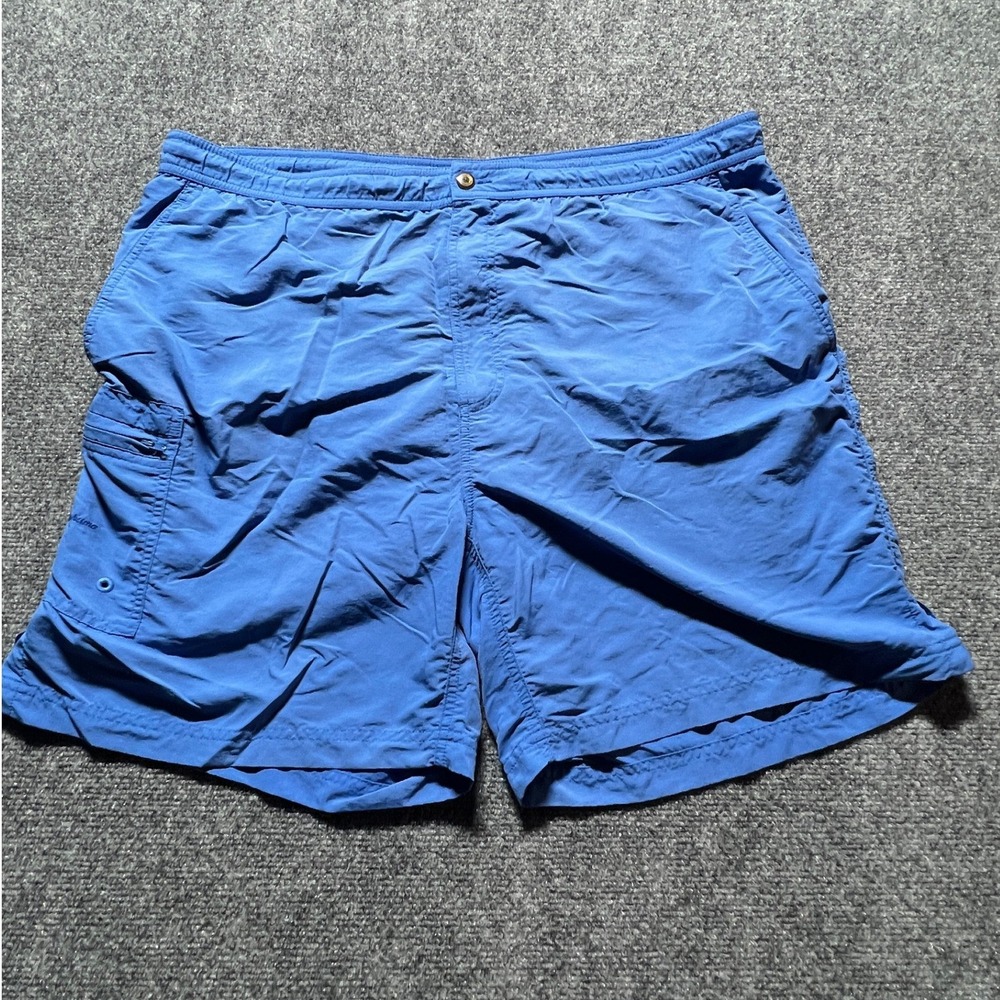 Tommy Bahama‎ Vintage Mens Blue Swim Trunks Mesh Lined Cargo Pocket Size Large